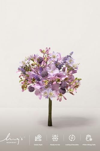 Ling's moment Artificial Greenery Stems Box Set, Faux Greenery Picks for DIY Bridal Bouquets Wedding Floral Arrangement Table Centerpieces, Pale Lavender & Lilac - color: Filler Flower Combo- Pale Lavender & Lilac