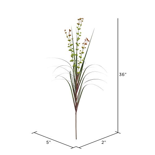 Vickerman 36" Everyday Artificial Green Grass and Eucalyptus Spray - 6 Pack - Faux Grass Plant Decor - Home Or Office Indoor Greenery Accent - Maintenance Free - size: 36"