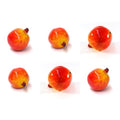 Vasefill Artificial Pomegranate Fruit Pack of 6 Fake Fruits Six-Pieces Yellow Red Stripe Granada - color: Pomegranate