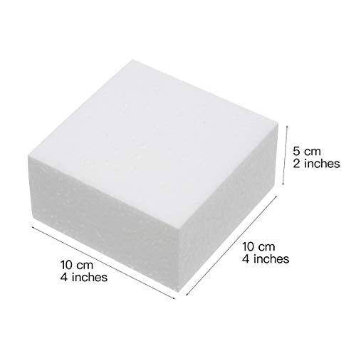 Crafare 4X4X2 Inch Craft Foam Blocks 12 Pack Polystyrene Foam Square Blocks for School Art Modeling Projects Sculptures,Floral Arrangements Wedding Table Centerpieces - size: 4x4x2inch 12pcs
