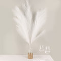 Tableclothsfactory 3 Stems | 44" White Artificial Pampas Grass Plant Sprays, Faux Branches Vase Flower Arrangement - color: White