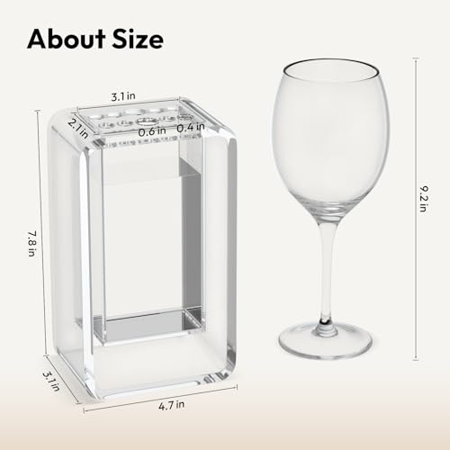 NIUBEE Acrylic Vase for Centerpieces, Clear Acrylic Flower Vase Display for Fresh/Artificial Flowers, Kid-Safe Transparent Flower Holder for Living Room/Office/Wedding/Anniversary (7.87 Inch) - size: 7.87 Inch