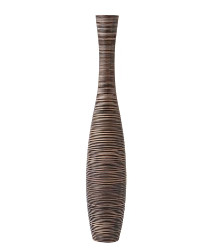 Leewadee Decorative Tall Floor Vase for Living Room Decor, 26 inches, Brown, Resin - color: Brown, size: 26 inches