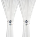 SUQ I OME 2 Pieces Handmade Artificial Rose Flower Curtain Holdbacks,Curtain Tiebacks Clips Creative Window Drape Twist Tie Backs European Style Curtain Holders Decorative Draperies Holdbacks (Blue) - color: Blue