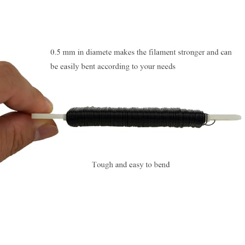 HAHIYO 26Gauge Black Metal Floral Wire - 1 Roll, 38 Yards (115 Feet) - Flexible Paddle Wire for Craft, Christmas Wreath, Flower Arrangement, Bouquet Wrapping, Wedding, DIY - color: Black, size: 26Gauge-1P/38Yards