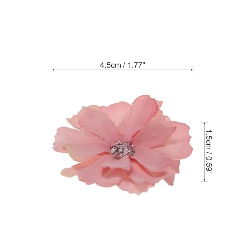 PATIKIL Fake Flower Heads for Crafts, 30 Pcs Faux Flower Bulk Mini Artificial Silk Flowers Embellishments Cherry Blossom for Wreath Wedding Party Decoration, Rose Red - color: Rose Red