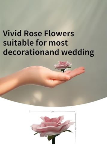 100 Pcs Mini Pink Roses Artificial Flowers Bulk, 1.9" Small Silk Fake Roses Flower Heads for Decoration, Wedding Centerpieces Bridal Shower Party Home Decor,DIY Crafts (Pink) - color: Pink