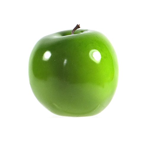 Vasefill 6-Pack Artificial Green Apple Plastic Apples Fruit Six Pieces Fake Granny Smith Manzana - color: Apple (Granny Smith)