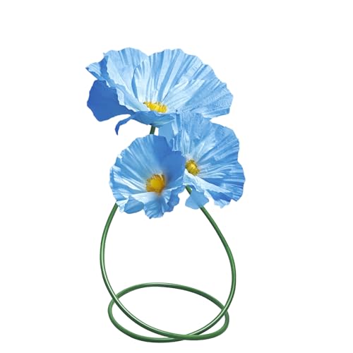Wedding Reception Decor Giant Artificial Flowers - Large Flower Realistic Paper Flowers for Wedding Ceremony Arch Party Garden Home Decor Indoor Decorations 3 Pack (Blue) - color: Blue Poppy