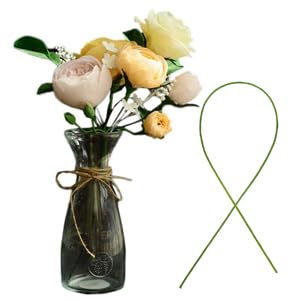 Arlai 18 Gauge DIY Craft Flower Stems Diameter 1.7mm Dark Green Artificial Flower Stems 16 Inch 50PCS Party Decoration Plastic Flower Sticks - DIY Vase Filler Wrapped Stems - color: 50 pcs 18 Gauge Dark green flower wire