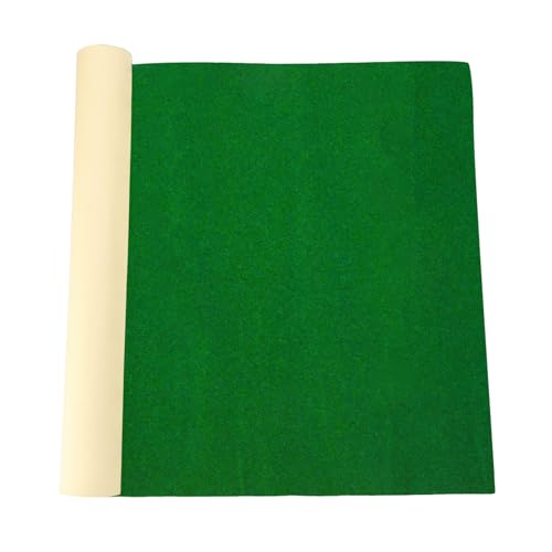 MECCANIXITY Artificial Model Grass Mat 16 Inch x 39 Inch Artificial Grass Turf Realistic Fake Grass Decor for Model Trains Scenery Craft Lawn Garden Decoration, Dark Green - color: Dark Green