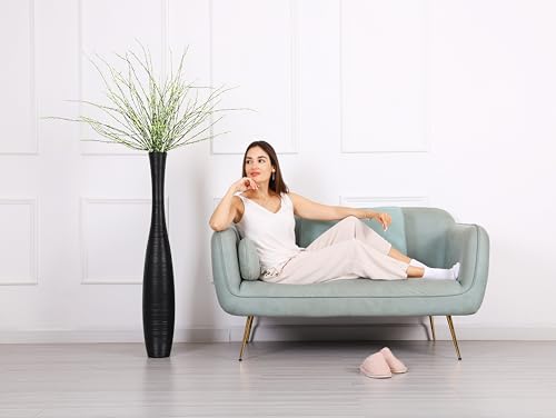 Leewadee Decorative 41 inches Tall Floor Vase for Living Room Home Decor, Black, Resin - color: Black, size: 41 inches