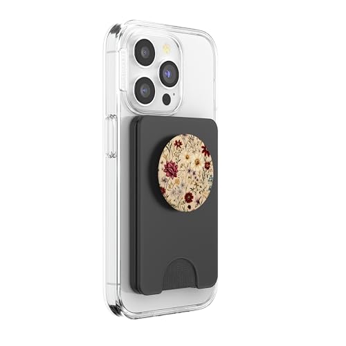 Mixed Flower Bouquet Floral Pattern Wildflowers PopSockets PopWallet for MagSafe - style: Magnetic PopWallet