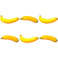 Vasefill 6-Pack Artificial Banana Yellow Plastic Bananas Fruit Six Pieces Fake - color: Banana