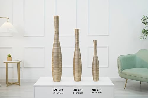 Leewadee Decorative Tall Floor Vase for Living Room Decor, 26 inches, Gold, Resin - color: Gold, size: 26 inches