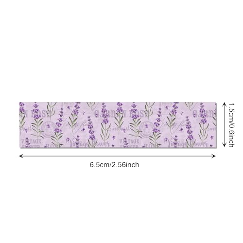 12 Rolls of Lavender Washi Tape, Purple Floral Decorative Tape, DIY Flower Butterfly Pattern Sticker for Journals, Planners, Scrapbooking, Packaging, Crafts, Party Supplies Favors