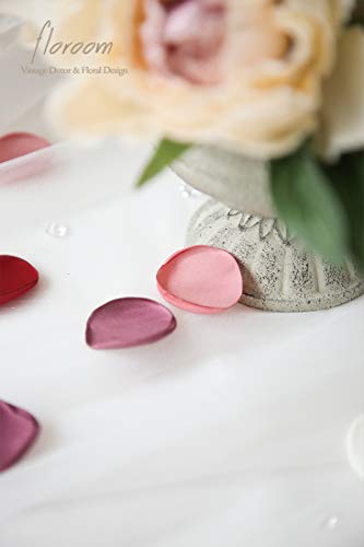 Floroom 300pcs Rose Petals Elegant Maroon Faux Silk Flower Petals for Wedding Flower Girl Basket Aisle Scatter Sweetheart Table Centerpieces Party Confetti Bridal Shower Romantic Night Home Decoration - color: Elegant Maroon, size: 300pcs
