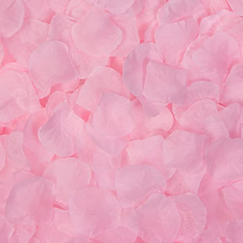 Ouddy Decor 5000 Pcs Rose Petals Artificial Flower for Valentine's Wedding Decor Romantic Night Event Anniversary Shower Engagement Party Home Decorations, Pink - color: Pink