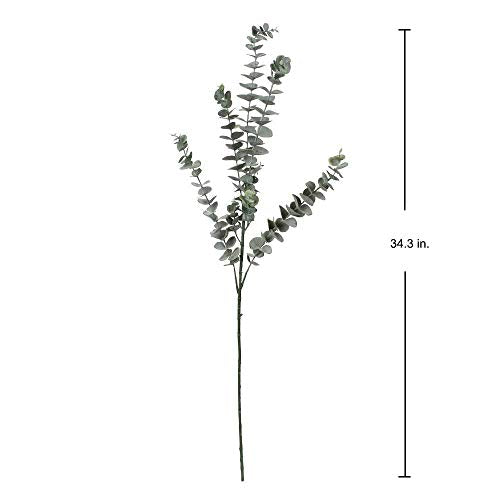 29'' Faux Eucalyptus Branches Spray Artificial Eucalyptus Leaves Long Stems Fake Flower Greenery Tall Plants Real Touch Flowers Eucalyptus for Wedding Bouquet Vase Floral Arrangement Decor 3 Pcs - color: Style #02