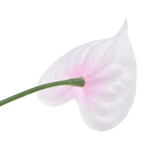 PATIKIL 13" Artificial Anthurium Lily Flowers, 10 Pack Permanent Flower Floral Arrangements Bouquet for Home Decor Bridal Wedding Festival Party, Pink White - color: Pink White