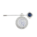 Something Blue Gift for Bride Bouquet Charms for Wedding Memory, Bridal Shower Gifts from Mom,Rhinestone Artificial Sapphire Wedding Gifts Bouquet Dress Pin with Touching Saying - style: My Little Girl (WhiteK)