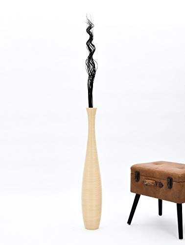 Leewadee Wavy Palm Leaves – Loose Decor Twigs for Floor Vases, Colored and Dried Arrangements for Home and Business Decorations, 39 inches, Black Brown - color: Black Brown, style: Branches