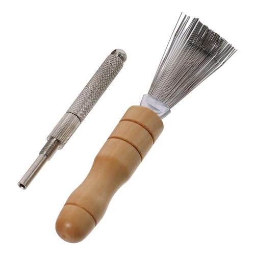 diyhub 2Pcs Straightener Flower Frog Brush Ikebana Tool Set,Floral Frogs Cleaner Tool for Correction Cleaner Auxiliary Supplies