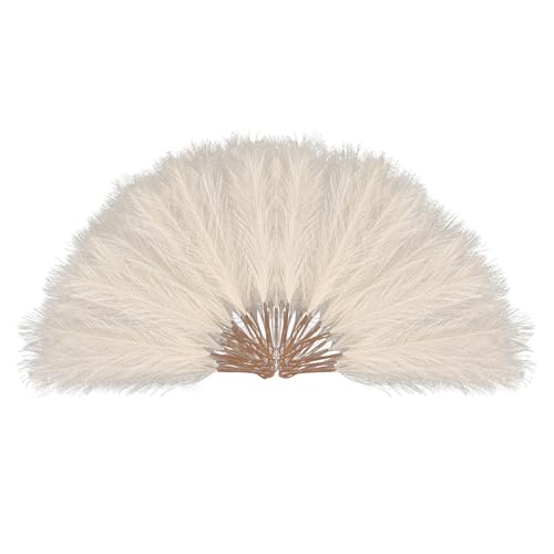 50pcs Faux Pampas Grass Beige 21.6 Inch Non-Shedding for Modern Neutral Home, Boho Wedding and Cream Tone Vase Arrangements - color: Beige