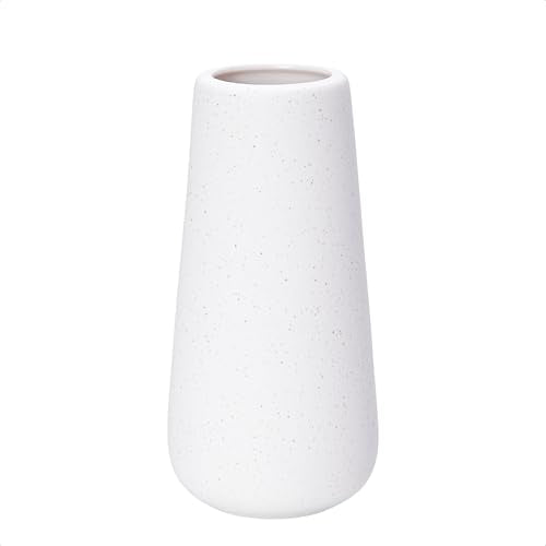 D'vine Dev 8 Inch Ceramic Flower Vase Textured Finishing, Minimalist Design for Kitchen, Bedroom, Living Room, Centerpieces, Office, Speckled Porcelain, VS-XH-G-1 - color: Speckled Porcelain, size: 8 Inch