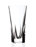Barski Vase - Crystal Glass - 12" H - for Flowers - Roses - Square Bottom - Round Opening - Made in Europe
