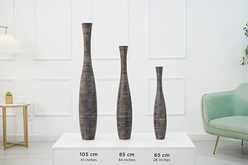 Leewadee Decorative Tall Floor Vase for Living Room Decor, 41 inches, Brown, Resin - color: Brown, size: 41 inches