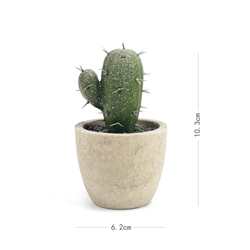 4" Artificial Potted Plants Faux Cactus