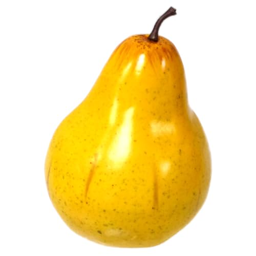 Vasefill 6-Pack Artificial Bright Green Yellow Pear Plastic Pears Fruit Six Pieces Fake Pera Bartlett Rocha Anjou - color: Pear (Bright Green)