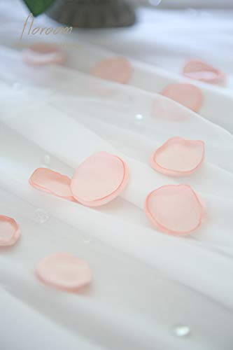 Floroom 500pcs Rose Petals Blush Faux Silk Flower Petals for Wedding Flower Girl Basket Pink Aisle Scatter Dinner Table Centerpieces Party Confetti Bridal Shower Romantic Night Decoration - color: Blush, size: 500pcs