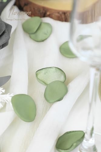 Floroom 300pcs Rose Petals Sage Green Faux Silk Flower Petals for Wedding Flower Girl Basket Aisle Scatter Dinner Table Centerpieces Party Confetti Bridal Shower Romantic Night Decoration - color: Sage Green, size: 300pcs