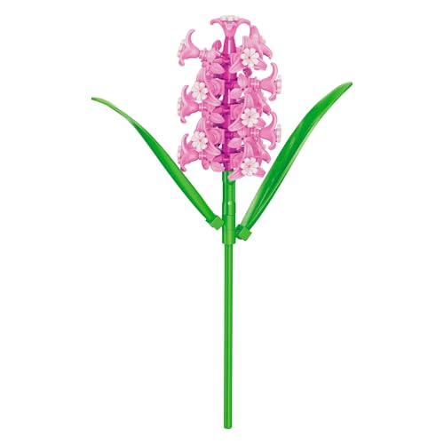 Bricktanicals Hyacinth Building Set - 100 Piece Pink Flower Brick Build Kit for Adults & Kids 8+ | Perfect Valentine's Day Beautiful Botanical Display | Home Décor Flower - style: Hyacinth Spring