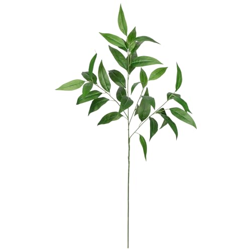 Briful Eucalyptus Stems 39.5 '' Tall, Artificial Branches for Vase Round Year Faux Greenery Stems Realistic Green Eucalyptus Leaf Plant Sprays for Home Decor Indoor Party Wedding, Set of 3 - color: Green#074