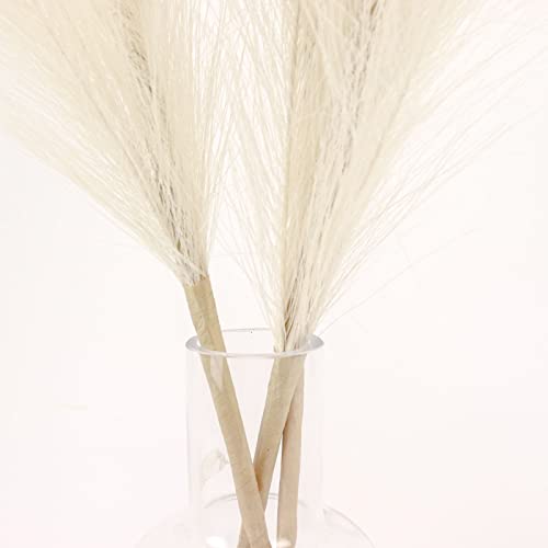Tableclothsfactory 3 Stems | 44" Cream Artificial Pampas Grass Plant Sprays, Faux Branches Vase Flower Arrangement - color: Cream
