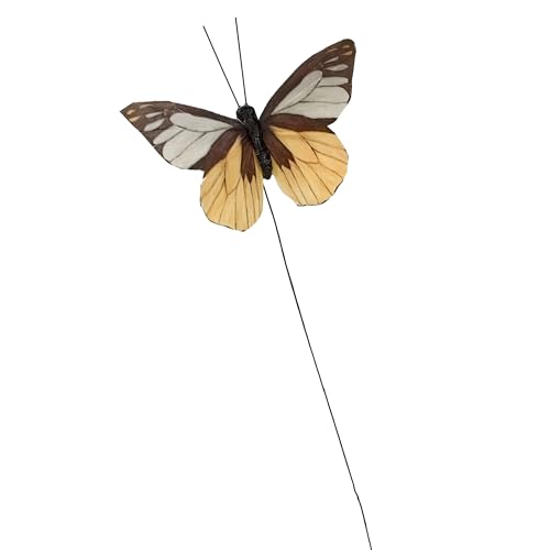 Cartanfill- Artificial Feather Simulation Butterfly Party Decoration Set, a Set of 12 Pieces with Clips, Used for Home Decoration in 12 Colors.… (B Wire) - color: The Product Colors Are Artificial Feather 3d Butterfly Party Decorations in 6 Colors: Pink,