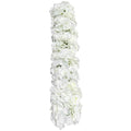 Artificial Silk Flowers Row, 3.28FT White Rose Panel Backdrop - Fake Flower Vine Garland for Wedding Arch, Door Arrangement, Party Wall Decor, Indoor/Outdoor