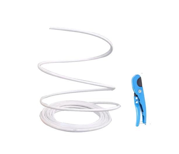 16ft Long 20mm Diameter Flexible Pipe PVC Tubing - Bendable Pipe Stem for Artificial Flowers Stem, Balloon Arches, Floral Wedding Decor, DIY Crafts, Cosplay Props (White (16ft+1PCS Tubing Scissor)) - color: White (16ft+1PCS Tubing Scissor)