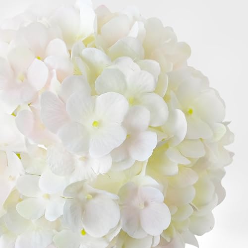 JINWOE Boho Silk Hydrangea Artificial Flowers, 4PCS 21" Cream Pink Large Lifelike Flowers,Artificial Hydrangeas for Baby Showers Indoor Bouquet Table Centerpieces Home Outdoor - color: Cream Pink