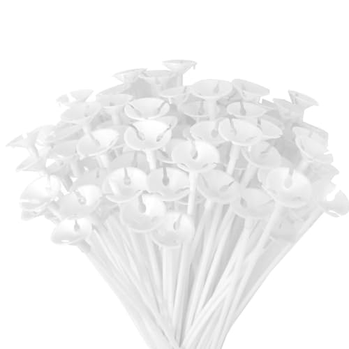 Apoulin Balloon Sticks - 50Pack Balloon Stick and Cup for Party Wedding - size: 50Pack