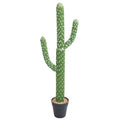 momoplant Artificial Cactus Succulent Plant, 34 Inch Tall Faux Fake Desert Cacti Plant with Black Planter for Home Garden Office Floor Decor - size: 34inch-new green
