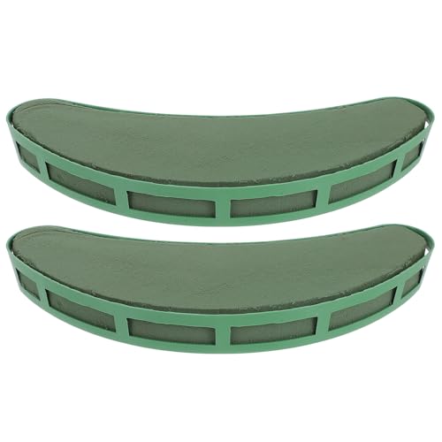 Floral Foam for Flower Arrangements 11.8 Inch Green Crescent Shaped Absorbent Foam Block Tray for Wedding Centerpiece and Event Decoration