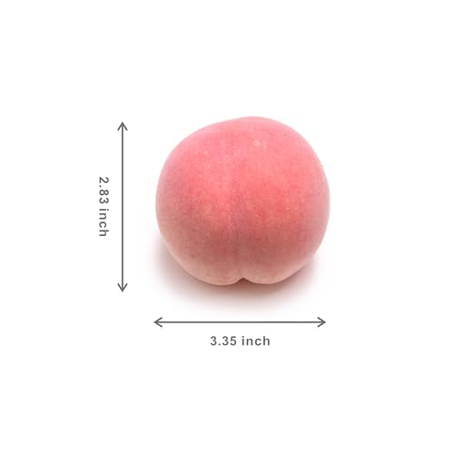 Caihao 6PCS Artificial Fruits, Foam Peaches, Decorative Fruits and Pink Peaches are Lifelike and Very Suitable for Counters, Glass Jars, Dining Tables and Christmas Home Decorations. - color: Foam Peaches 06