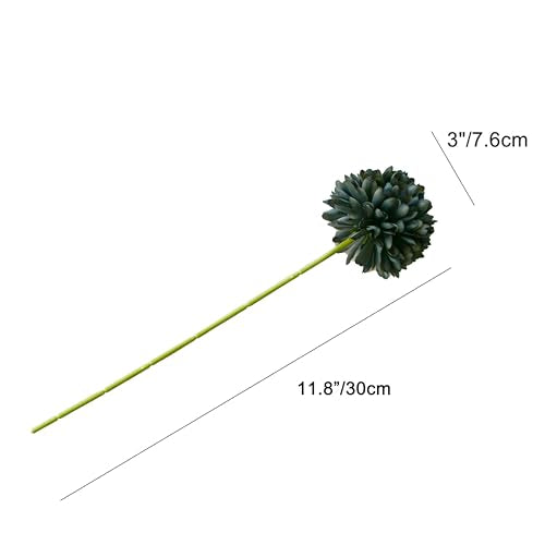 Mandy's 12pcs Artificial Dark Grey Chrysanthemum | 11.8 inch Artificial Mums Flowers for Home Table Centerpiece Summer Decor Silk Flowers for Porch Patio and Wedding - color: Dark Grey