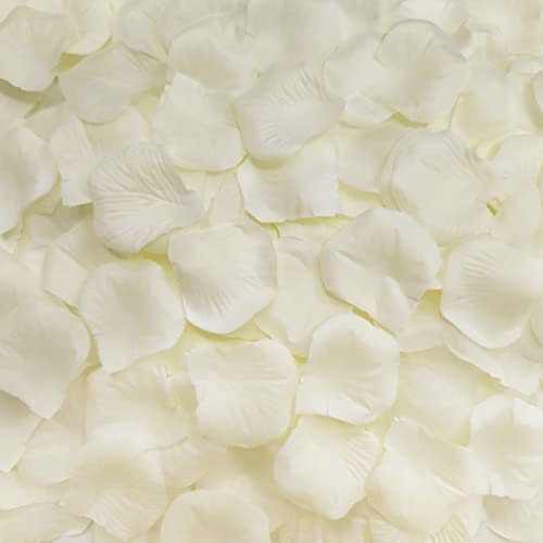 Ouddy Decor 5000 Pcs Rose Petals Artificial Flower for Valentine's Wedding Decor Romantic Night Event Anniversary Shower Engagement Party Home Mothers Day Decorations, Ivory - color: Ivory