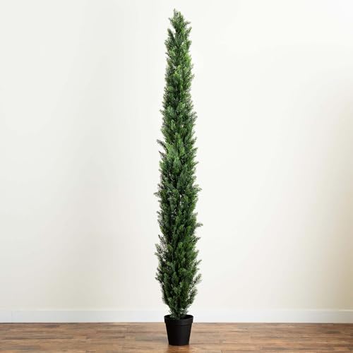 Nearly Natural 10ft. UV Resistant Artificial Cedar Pine Tree (Indoor/Outdoor) - size: 10ft