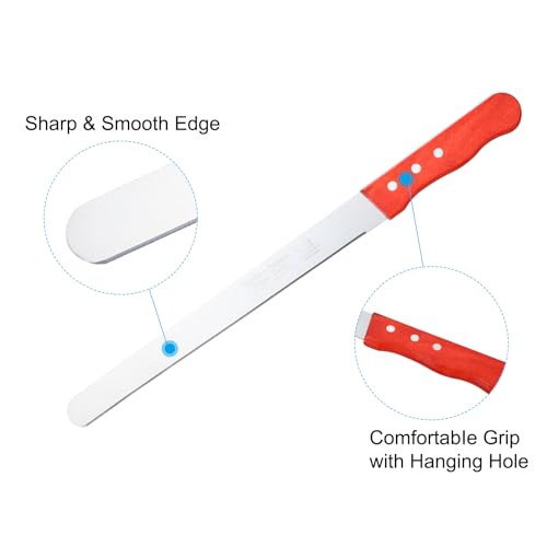 PATIKIL Floral Foam Knife, 2 Pcs 42.5 x 3.1CM Florist Professional Cutting Knife for Flower Foam Block Cake, Wooden Handle - size: 42.5 x 3.1CM